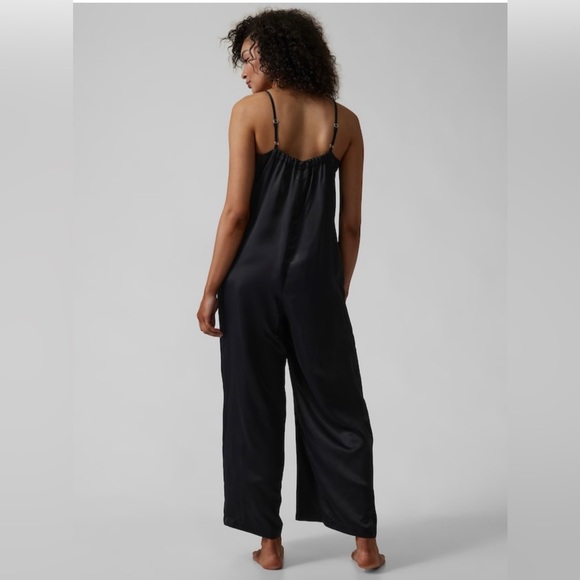 NWT-Athleta Black Calm Cool Romper, Small - Picture 2 of 6